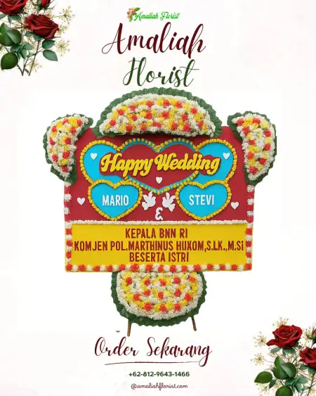Papan Bunga Pernikahan Baregbeg
